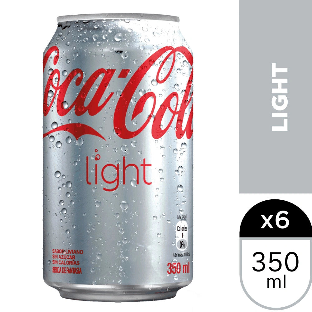COCA COLA LIGHT LATA 350CC X6