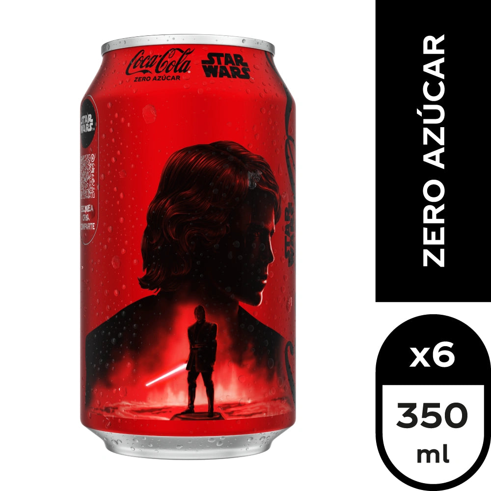 COCA COLA ZERO LATA 350CC X6