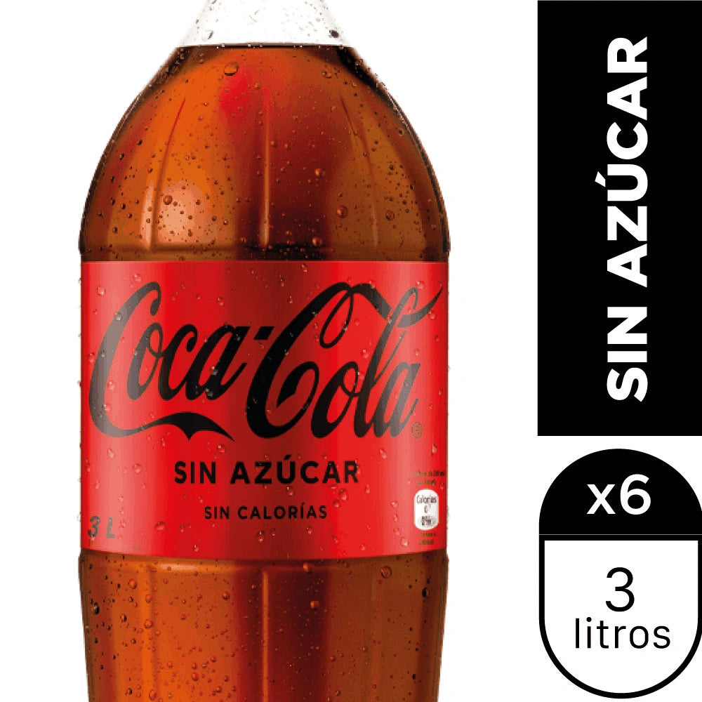 COCA COLA ZERO DESECHABLE 3,0 X6