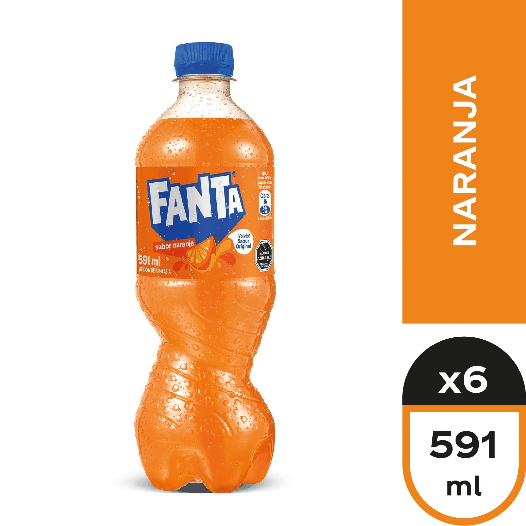 FANTA NARANJA ORIGINAL DESECHABLE 591CC X6