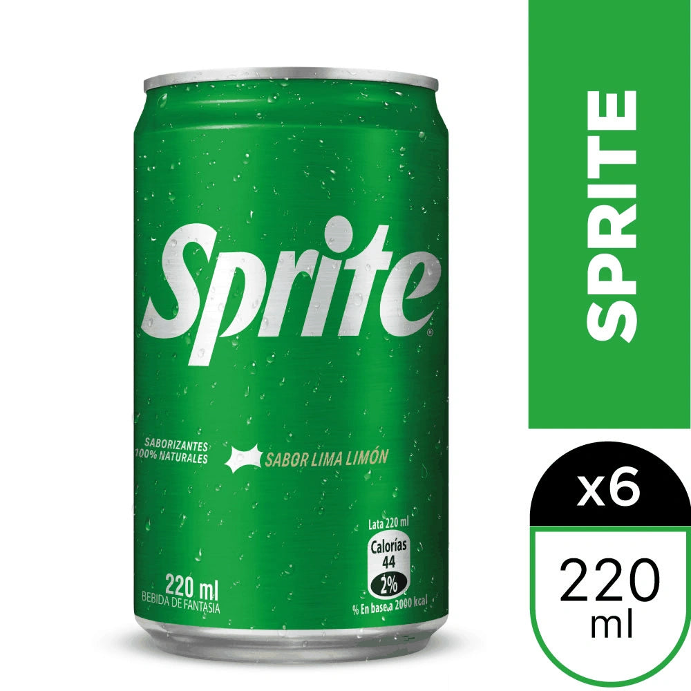 SPRITE LATA 220CC X6