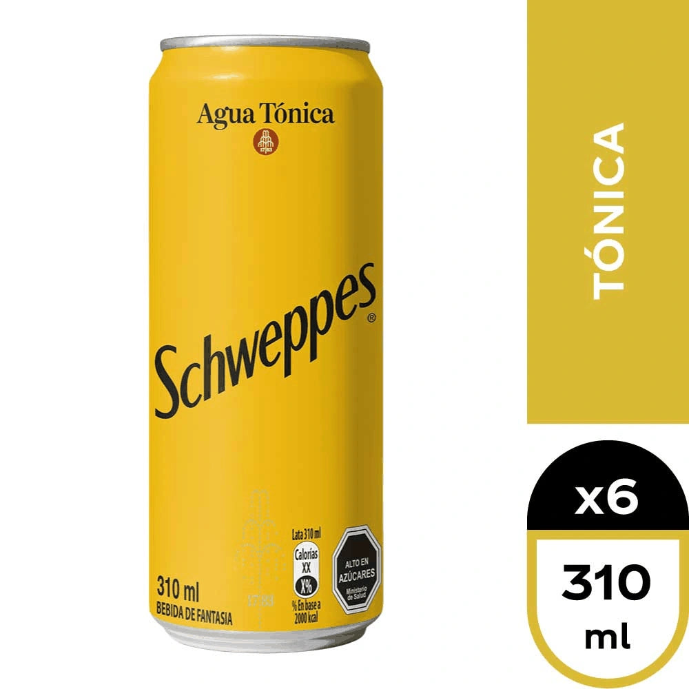 SCHWEPPES AGUA TONICA 310CC X6