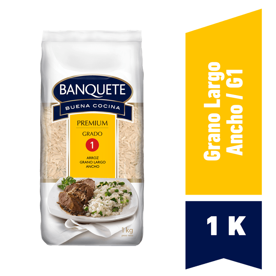 Arroz Grado 1 Grano Largo Bolsa, 1 kg