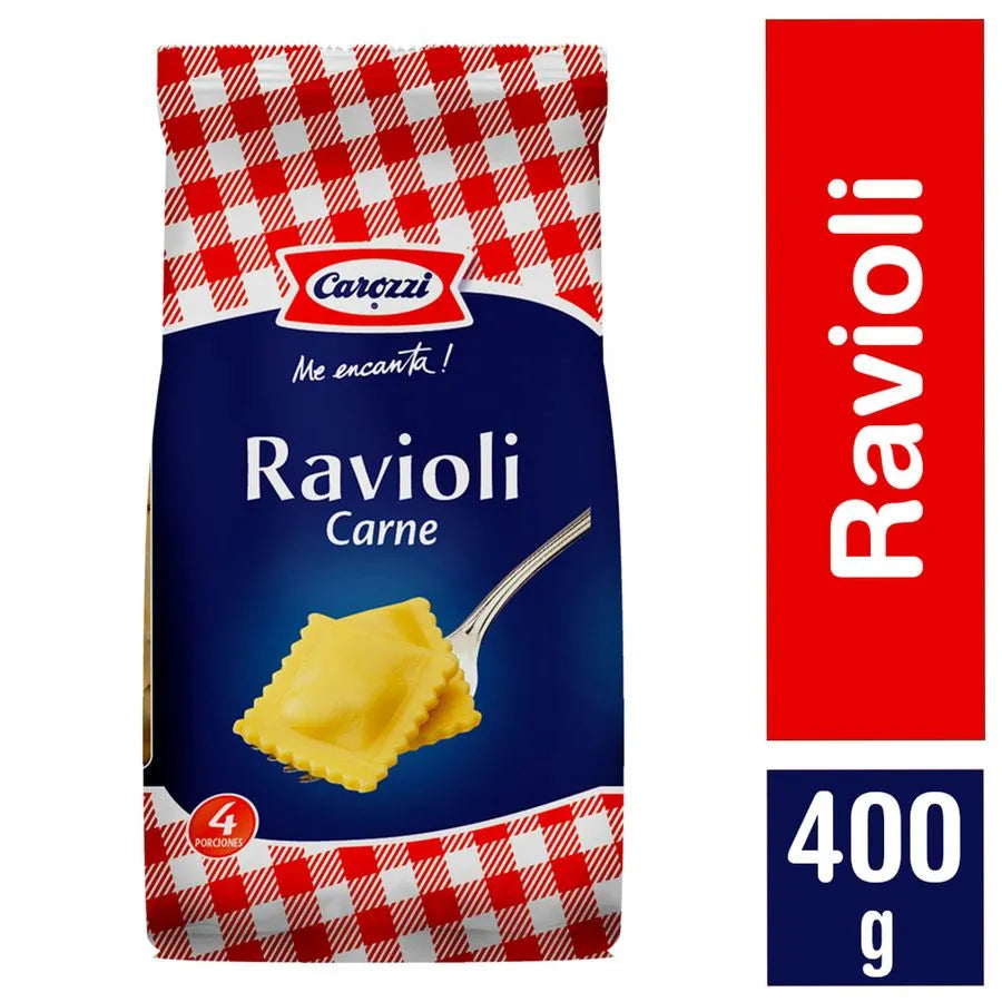 Fideo Pasta Ravioli Carne Bolsa, 400 g