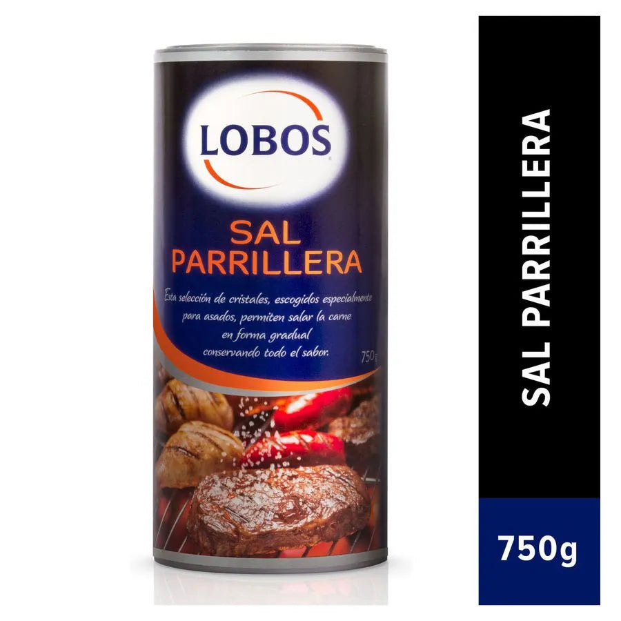 Sal Parrillera Lobos Yodada Frasco 750 g SAL PARRILLERA LOBOS YODADA FRASCO 750GR