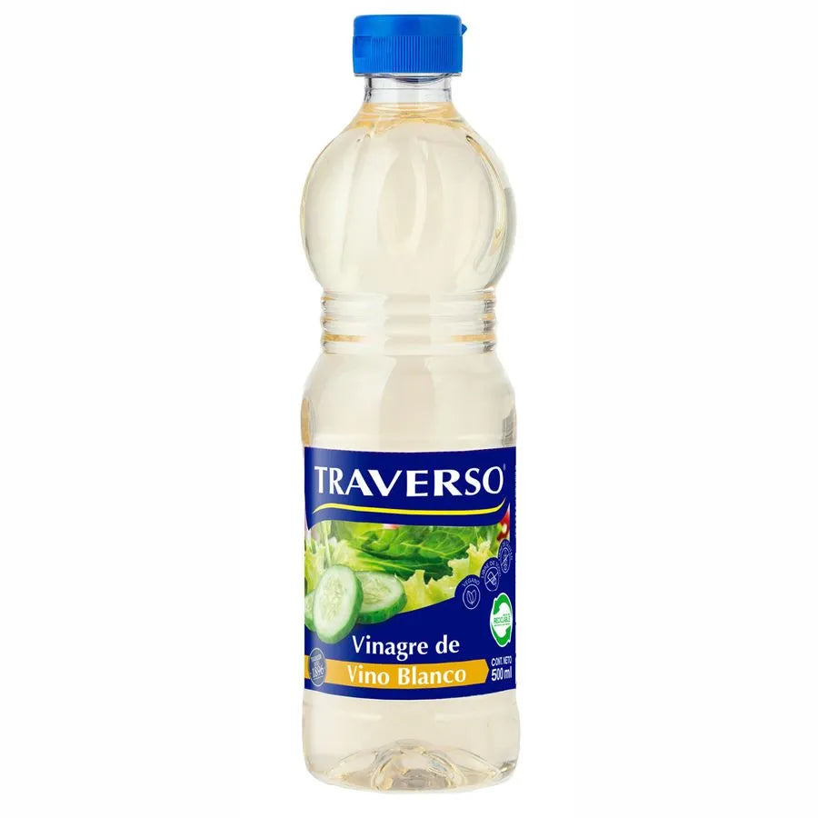 VINAGRE DE VINO BLANCO TRAVERSO 500ML