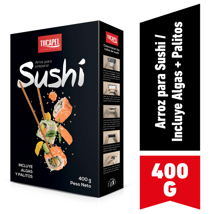ARROZ ESPECIAL TUCAPEL GRADO 1 PARA SUSHI 400GRS