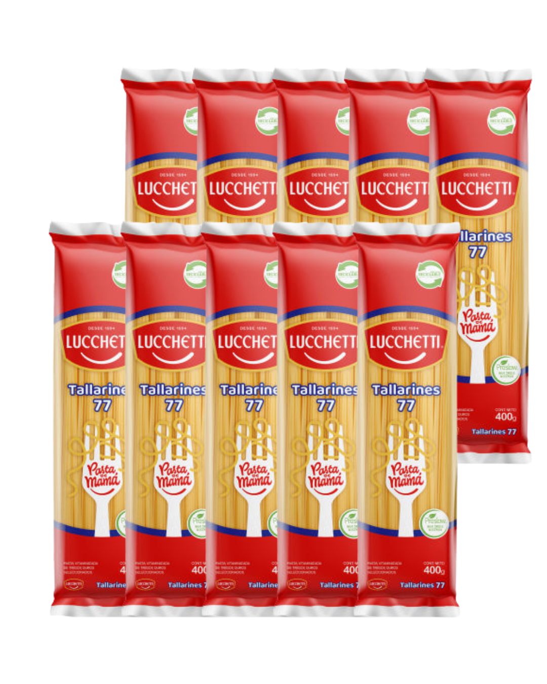 FIDEO TALLARIN N77 400GR LUCCHETTI x10 UNIDADES